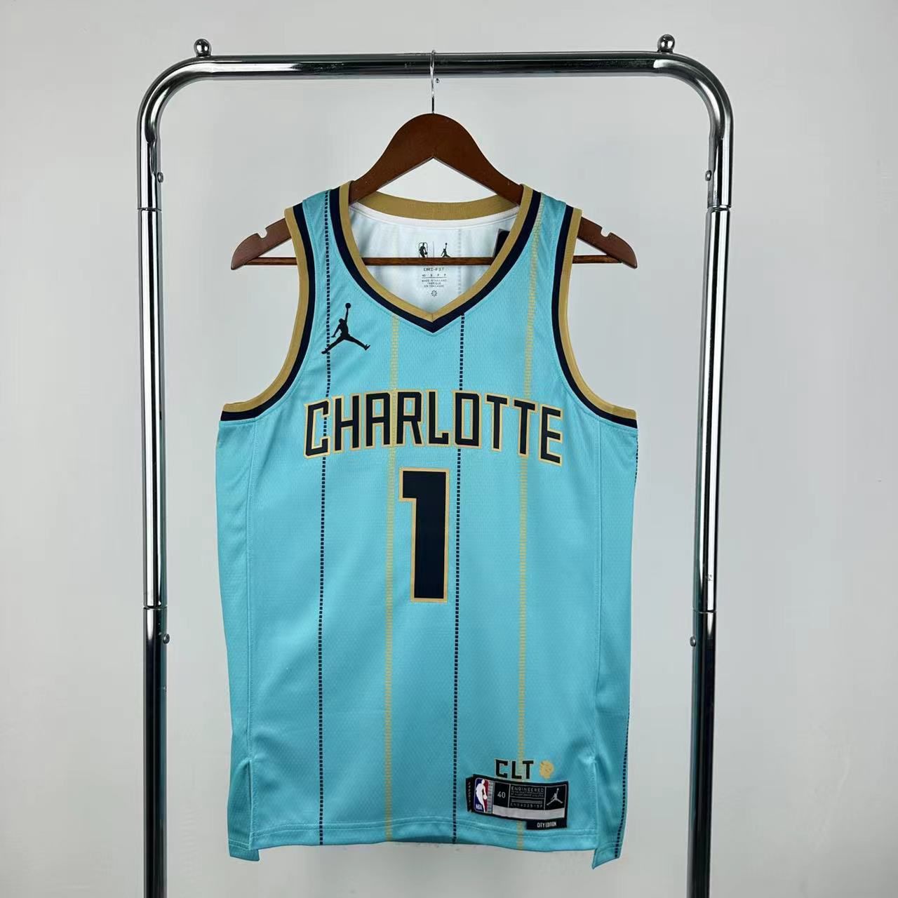 Men Charlotte Hornets 1 LaMelo Ball Green Jordan Brand City Edition Season 2025 NBA Jersey